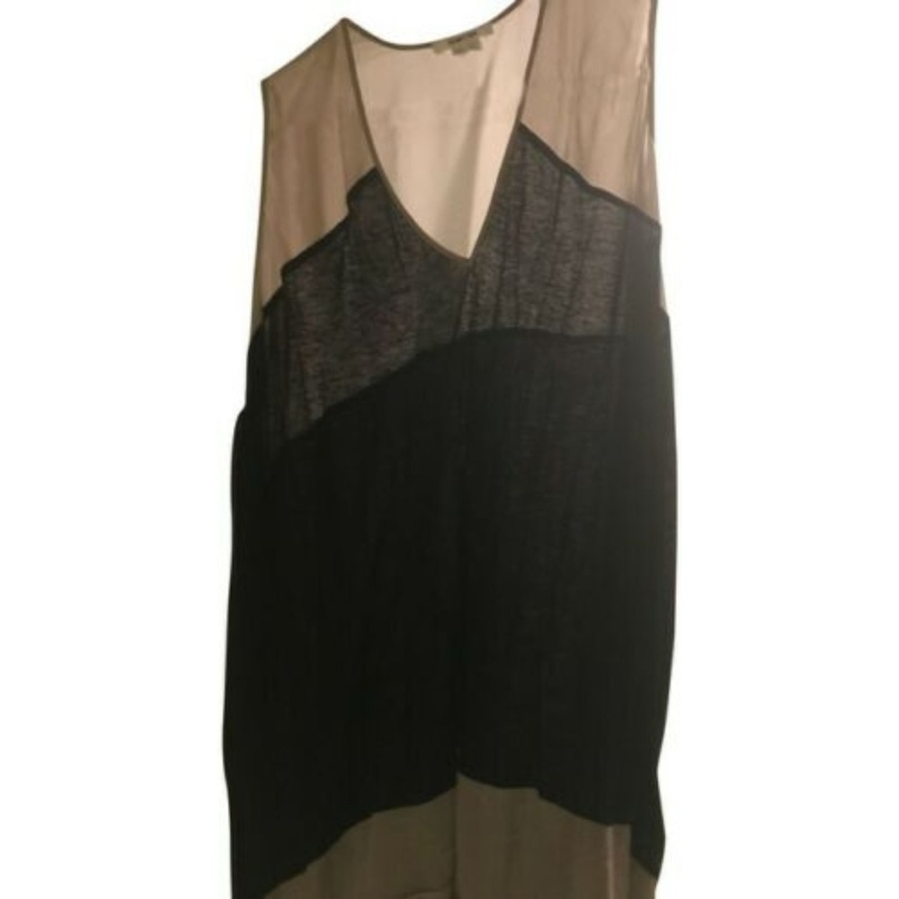 Helmut Lang Black and Creme Tank Top